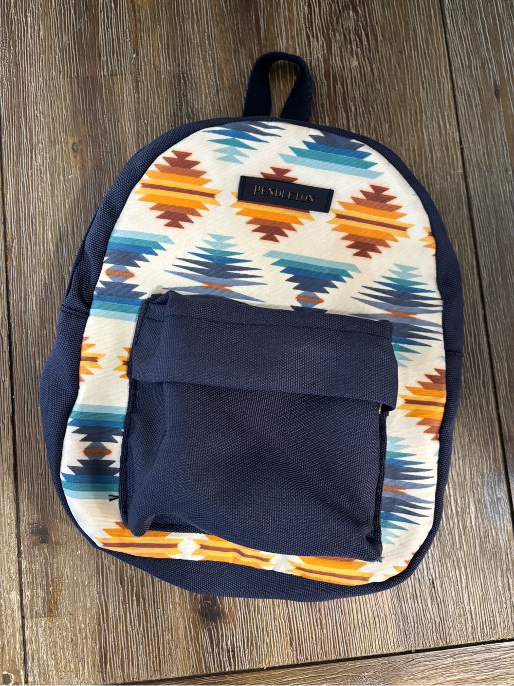 Pendleton Navy & Teal Aztec Pattern Backpack